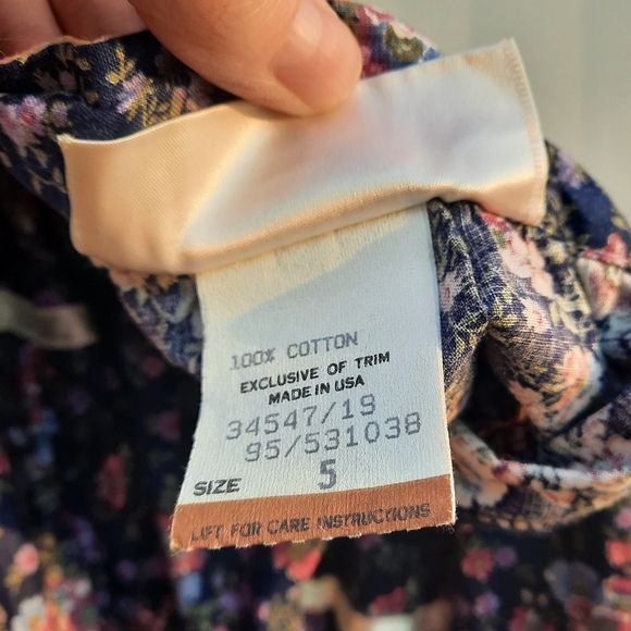 Vintage 70s 80s Gunne Sax Jessica McClintock Floral Print Prairie Skirt | 5 XS - Picture 9 of 10